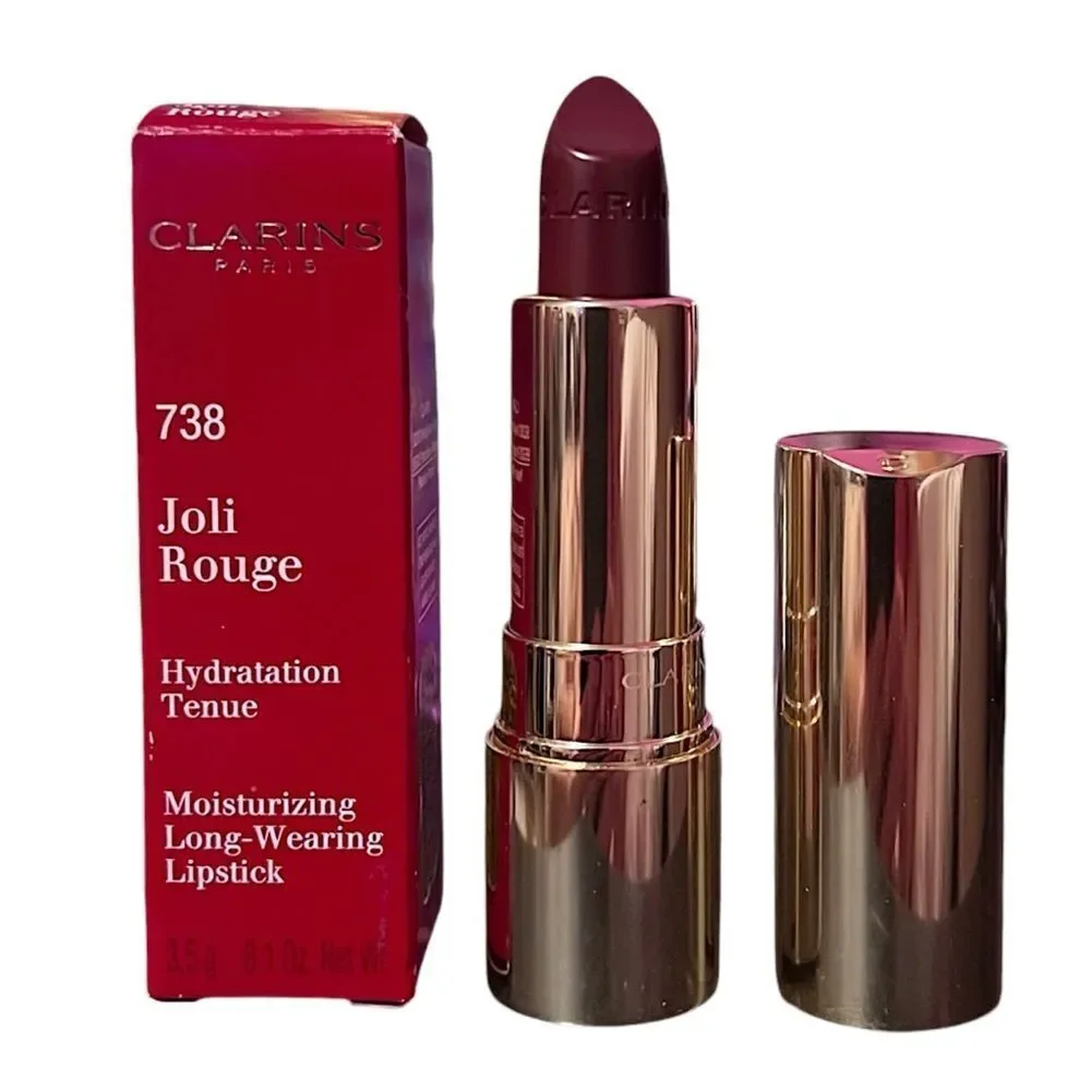 Clarins Joli Rouge Moisturizing Lipstick 738 Royal Plum Full Size